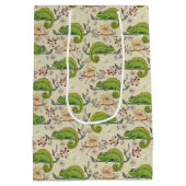 キュートなカメレオンリザード ミディアムペーパーバッグ (裏面)