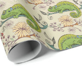 キュートなカメレオン・リザード ラッピングペーパー (ロールコーナー)