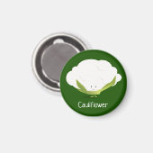 キュートなカリフラワー野菜フード マグネット (正面/裏面)