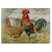キュートなカントリーヴィンテージのニワトリのニワトリ カッティングボード (正面)