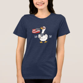 キュートなガチョウの7月4日Tシャツ 2026 トライブレンドＴシャツ