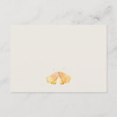 キュートなガーデンの葉の蝶結婚の詳細 エンクロージャーカード (裏面)