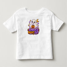 キュートなガールズ・ナイト・アウトの幽霊の子供用白Tシャツ