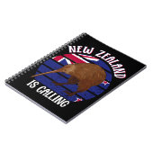 キュートなキウイバードニュージーランド旅行 ノートブック (左側)