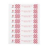 キュートなキスをするクリスマスカスタムシール ラップアラウンド宛名ラベル (シート)