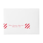 キュートなキスをするクリスマスカスタムシール ラップアラウンド宛名ラベル (正面)