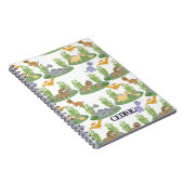 キュートなキッズツリーパターン名前をカスタムする ノートブック (右側)