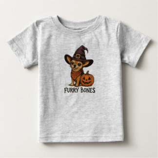 キュートなキッズハロウィンシャツチワワ ベビーTシャツ