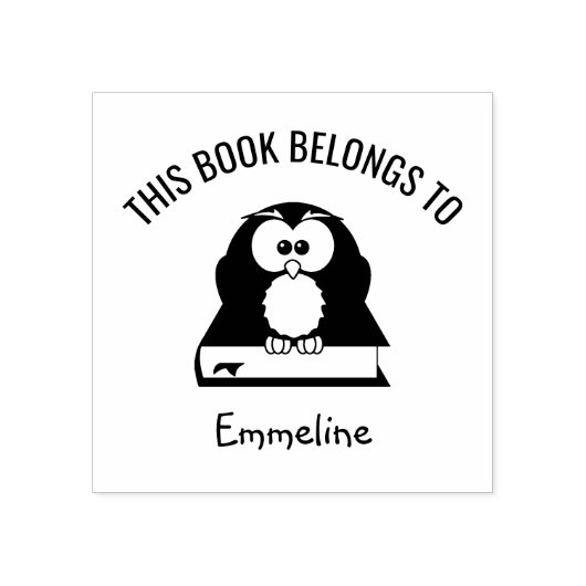 キュートなキッズフクロウ本名物 ラバースタンプ (インプリント)