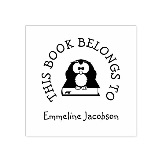 キュートなキッズフクロウ本名物 ラバースタンプ (インプリント)