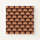 キュートなキッズボホレインボオンブラウンノートブック ノートブック (裏面)