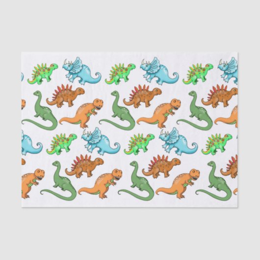 キュートなキッズ恐竜イラスト 薄葉紙 (正面)