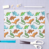 キュートなキッズ恐竜イラスト 薄葉紙 (クラフト)