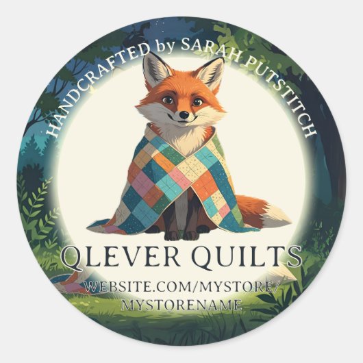 キュートなキツキルトキルティングキルターのシーメンス ラウンドシール (正面)