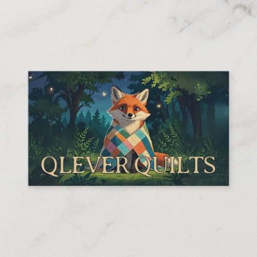 キュートなキツキルトキルティングキルターのシーメンス 名刺 (正面)