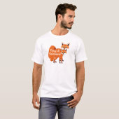 キュートなキツネの引用Tシャツデザイン「Foxy & Fabulous」 Tシャツ (正面フル)