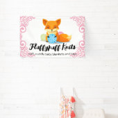 キュートなキツネ糸ニッター編み物手紡 横断幕 (インサイチュ)