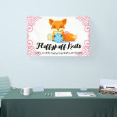 キュートなキツネ糸ニッター編み物手紡 横断幕 (トレードショー)