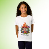 キュートなキノコのカエルの花の幻想 Tシャツ