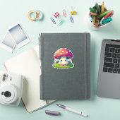 キュートなキノコのステッカー シール (iPadカバー)