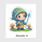 キュートなキノコのステッカー シール (シート)