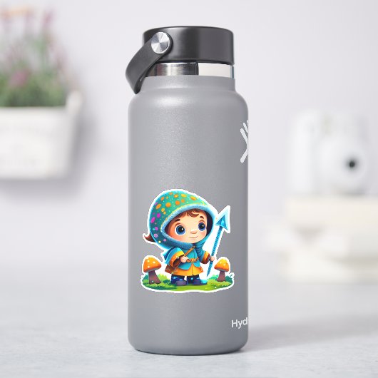キュートなキノコのステッカー シール (HydroFlask)