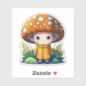 キュートなキノコのステッカー シール (シート)