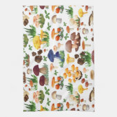 キュートなキノコのパターン キッチンタオル (縦)