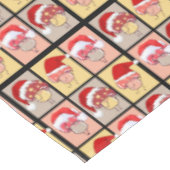キュートなキノコの中心サンタクリスマスキノコ テーブルクロス (アングル)