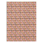 キュートなキノコの中心サンタクリスマスキノコ テーブルクロス (正面)