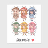 キュートなキノコの女の子 美コレクション シール (シート)
