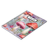 キュートなキノコの水彩林素朴林 ノートブック (左側)