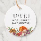 キュートなキノコの赤ちゃんシャワー フェイバータグ (正面)