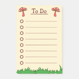 キュートなキノコの足掛け ポストイット