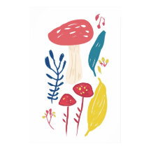 キュートなキノコイラストレーション