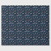 キュートなキノコ型モダントレンディースタイル包装 ラッピングペーパー (フラット)