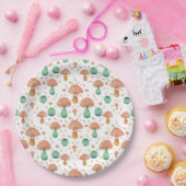 キュートなキノコ型 ペーパープレート (パーティー)