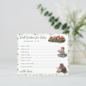 キュートなキノコ樹林赤ちゃんシャワーアドバイスカード (スタンド正面)