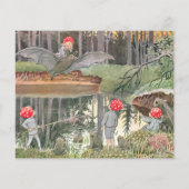 キュートなキノコ樹林赤ちゃんシャワーアドバイスカード (裏面)