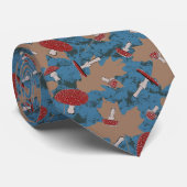 キュートなキノコ真菌の模様ネックタイ ネクタイ (ロール)