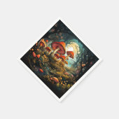 キュートなキノコ紙ナプキン スタンダードカクテルナプキン (角)