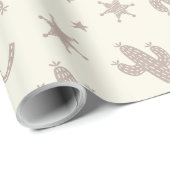 キュートなキャッツクリームとシェリフのバッジ ラッピングペーパー (ロールコーナー)