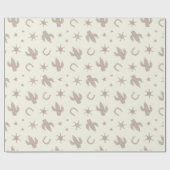 キュートなキャッツクリームとシェリフのバッジ ラッピングペーパー (フラット)