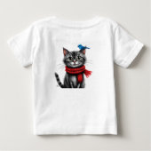 キュートなキャラクター猫 ベビーTシャツ (裏面)