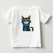 キュートなキャラクター猫 ベビーTシャツ (裏面)