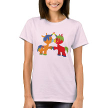 キュートなキャラクターLGBTQIAユニコーンTシャツ