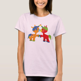 キュートなキャラクターLGBTQIAユニコーンTシャツ Tシャツ