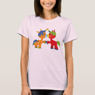 キュートなキャラクターLGBTQIAユニコーンTシャツ Tシャツ
