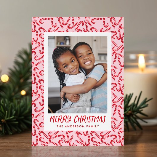 キュートなキャンディケイン メリークリスマス 2枚の写真 シーズンカード