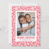 キュートなキャンディケイン メリークリスマス 2枚の写真 シーズンカード (正面)